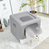 Cat Litter Box Flip Pet Cat Litter Tray Box Hooded Toilet Charcoal Filter Deep