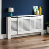 Milton Radiator Cover Adjustable White MDF Modern Grill Guard Cover Shelf