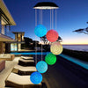 Colour Changing Hanging Wind Chimes Solar Powered LED Ball Lights Garden Outdoor
