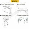 Portable Folding Desk Aluminum Trestle Table Pop-Up Garden Camping Party Picnic