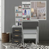 Dressing Table With Drawers Mirror Stool Set Makeup Desk Vanity Table Bedroom