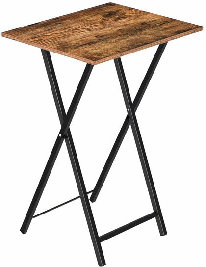 HOOBRO Side Table Folding Tray Table TV Trays Industrial Snack Tables End Table