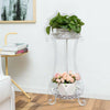 Metal Plant Flower Pot Holder Stand 2 Tier Display Shelf Indoor Outdoor Decor
