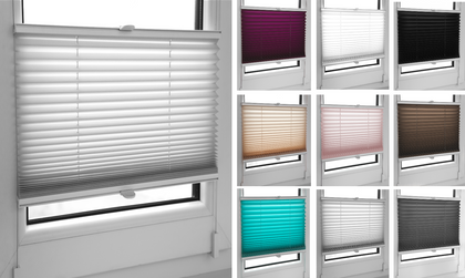 Made to Measure Pleated Blinds, Easy Fit Install Plisse Conservatory Blinds