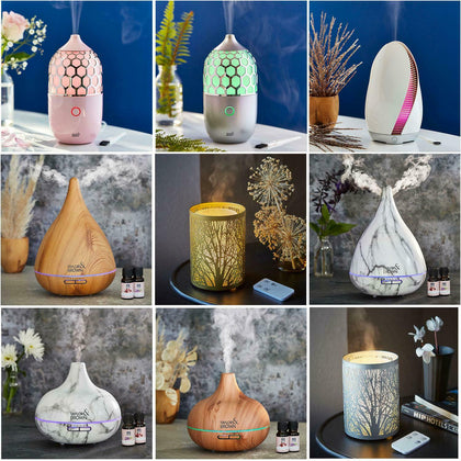 Essential Aroma Led Oil Diffuser Ultrasonic Aromatherapy Air Humidifier Purifier