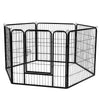 Folding Pet Run 6 Panel Metal Cage Puppy Dog Rabbit Fence Play Pen Enclosure