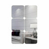 6 x Mirror Tile Wall Sticker Square Self Adhesive Room Decor Stick On Art