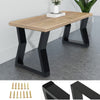 2X Steel Furniture Legs Industrial Coffee Dining Table Desk Bench Feet w/ Screws