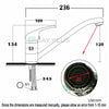 Modern Kitchen Sink Mixer Tap Single Lever Swivel Spout Chrome Basin Home Faucet