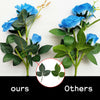 3 LED Solar Power Rose Flower Stake Lights Outdoor Garden Path Luminous Lamps
