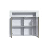 Modern Sideboard Cabinet Cupboard High Gloss 1 2 Doors Storage with LED Light