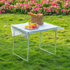 2.6FT Outdoor Folding Tables Metal Picnic BBQ Dining Camping Garden Patio Party