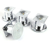 4x Brushed Chrome Coffee Table Desk Stand 6-15cm Cabinet Furniture Leg Sofa Feet