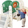 7 in 1 Large Kids Children Slide Toddler Climber Slide Set with Basketball Hoop