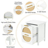 2 Drawer Rattan Bedside Tables Set of 2 Cabinet Bedroom Storage Nightstand HZ
