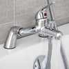 Modern Bathroom Chrome Sink Bath Filler Tap Shower Mixer Taps With Hand Held