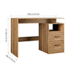 Computer Desk 2 Drawers Writing Table Home Office Workstation Study Desk