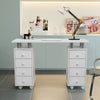 Wooden Manicure Table Beauty Salon Nail Station Technician Storage Drawers Desk