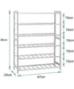 sogesfurniture 6 Tier Bamboo Shoe Rack Shelf Free Standing Shoe Storage Stand S