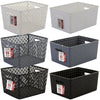 Storage Basket Plastic Crate School Office Kitchen Pharmacy Tidy Organiser Handy