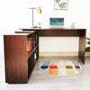 Computer Desk With Shelves L-shaped Corner PC Table Home Office Workstation