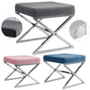 Dressing Table Stool Bedroom Makeup Chair Padded Seat Velvet Footstool Footrest