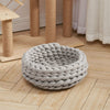 40-55cm Chunky Woven Cat Basket Kitten Pussy Bed Portable Soft Mat Nest -Grey UK