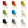 Jamie Dining Chair, Eiffel Inspired, Solid Wood ABS Plastic, Soft Padded Seat