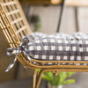 Seat Pad Dining Garden Kitchen Chair Cushions Tie On Gingham Checks UK SELLER