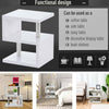 High Gloss 2 Tier Side/Coffee Table With RGBP LED Light Living Room Decor-White
