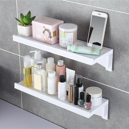 Bathroom Kitchen Corner Shower Suction Shelf Tidy Wall Storage Basket Caddy Rack