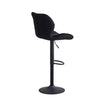 2x Black Velvet Bar Stools Swivel Gas Lift Chairs Kitchen Pub Chair Modern