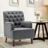 Chesterfield High Back Chair Button Tufted Armchair Fireside Sofa Seat Lounge