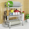 3 Tier Heavy Duty Kitchen Dish Drainer Cutlery Plates Holder Sink Drip Rack UK
