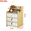 Bedside Table Cabinet Chest of 3 Drawers Nightstand Bedroom Furniture & Keylock
