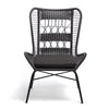 Cane Style Wing Back Rattan Chair – Hand Woven Wicker – Outdoor Garden