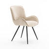 LILY MODERN VELVET DINING CHAIR PADDED SEAT METAL LEG KITCHEN OFFICE SET OF 2