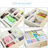 24X Adjustable Drawer Dividers Organiser Socks Make Up Plastic Closet Separators
