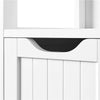 Bathroom Floor Cabinet Storage Unit 3 Tiers Freestanding Chest of Drawers White