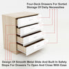 Chest Of 4 Drawers Bedroom Storage Cabinet Home Furniture White&Oak High Gloss
