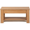 WOODEN COFFEE TABLE WITH LIFT UP TOP STORAGE AND SHELF LIVING ROOM FURNITURE OAK