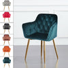 Dining Chairs Six Colours Restaurant velvet chairs Brass Legs Kitchen Chair