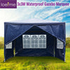 3x3M Heavy Duty Gazebo Marquee Canopy Waterproof Wedding Party Tent & Full Sides