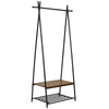 Metal Clothes Rail Rack Garment Hanging Coat Display Stand w/Shoe Storage Shelf