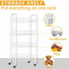 5 Tier Kitchen Storage Rack Wheel Trolley Vegetable Fruit Cart Drawer Chrome