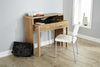 Contemporary Oak Regis Hallway 2 Drawer Extending Console Study Desk