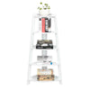 5 Tier White Corner Ladder Shelf Home Display Bookcase Corner Shelf UK Stock