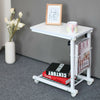 Adjustable Sofa Side End Coffee Table With Wheels C-Shaped Laptop Notebook Desk