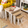 Cream Painted Nest of 3 Tables - Side Tables - Living Room - WW20