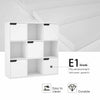 9 Cube Cabinet Bookcase Storage Unit Display Shelves Chipboard w/ 5 Doors White
